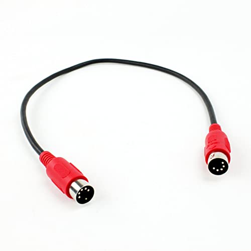 Zawdio Midi Patch Cable Set Of 2-5-Pin Din Male To Male 18" Extension Adapter Cables #TOP3