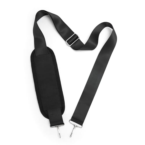 Image of Duffle Bag Strap Replacement, 59 inch Universal Replacement Laptop Shoulder Strap Luggage Adjustable Comfortable Non-Slip Fit Padded with Metal Hooks for Briefcase Computer Messenger Bag Laptop