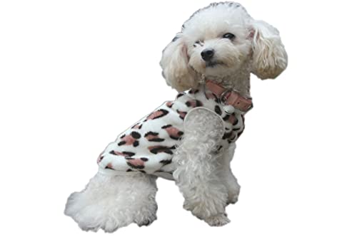 Clopon Dog Plush Sweater Vest Soft Cozy Shirt for Puppy Cat Small Medium Dogs Clothes Warm Coat Holiday Party