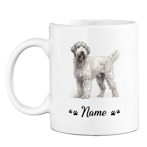 Irish Wolfhound Dog Pencil Draw Cups, Custom Irish Wolfhound Dog Coffee Cup, Personalized Pencil Pet Drawing Porcelain Mug, Irish Wolfhound Dog Lovers Ceramic Mug, White Mug 11oz and 15oz