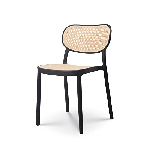 Kosmi - Chaise de Salle à Manger Noire au Style Vintage