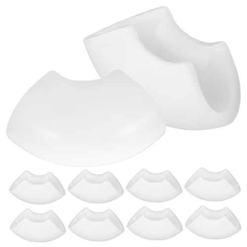 Housoutil 10 Piezas Almohadillas para Pies De Silla Protectores De Patas De Sillas Tapones para Patas para Muebles De Oficina Unidades Negras y Blancas Protectores De Suelo para Evitar Rasgu