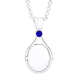 Sphers Mermaid Necklace Water Necklace Fashion Blue Natural Zircon Copper Pendant Mermaid Locket Jewelry Women Gift