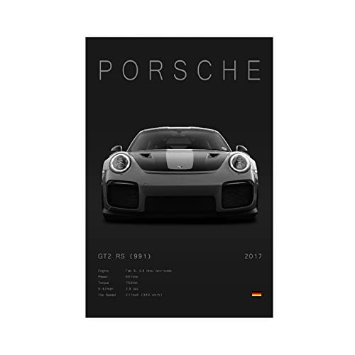 Kamuff Car Poster Walls Canvas 911 Gt Turbo Carrera Posters Wall Art Canvas For Boys Room Banner For Mancave Garage Bedroom Unframe-Style 12X18Inch(30X45Cm) #TOP1