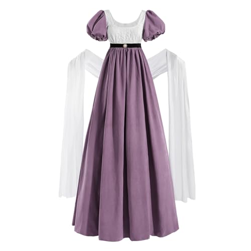 CR ROLECOS Kleider 19 jahrhundert Rokoko Kleid Damen Regency Kleid Damen Empire M