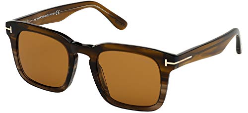 Sunglasses Tom Ford FT 0751 55E Dark Brown Fade To Light Striped Brown/Vintage