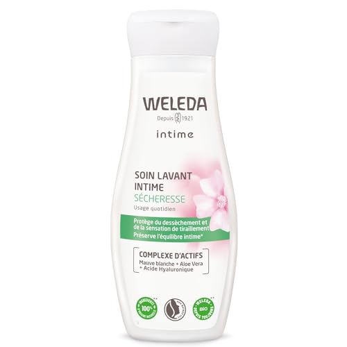 WELEDA - Soin lavant Intime Sécheresse - Texture crème apaisante - Protège du déssèchement et de la sensation de tiraillement - NATRUE* - Vegan*** - 200 ml