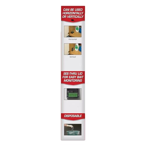 Image of Tomcat Mouse Killer Disposable Station for Indoor Use - Child Resistant, 3 Stations with 1 Bait Each