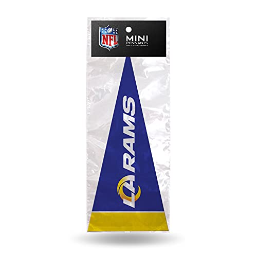 Rico Industries NFL Los Angeles Rams 8-Piece 4-Inch by 9-Inch Classic Mini Pennant Décor Set - Image 5