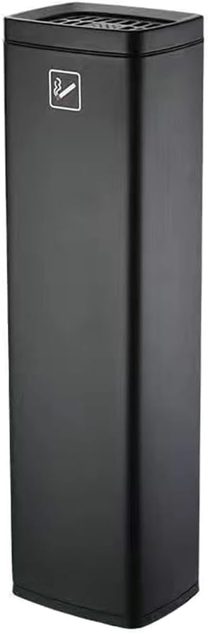 Amazon.co.jp: スタンド灰皿 屋外灰皿 シルバー 角型 吸い殻入れ