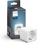 Philips Hue Smart Plug pour systèmes d'éclairage Hue, prise intelligente pour contrôler les lumières, compatible avec la commande vocale et l'application depuis n'importe où, blanc