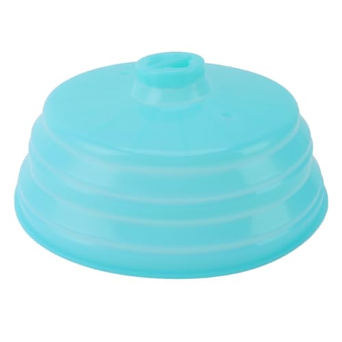 Silicone Micro-ondes Livrable Lavage à Vaisselle Réglable Assiette de Nourriture avec Poignée de Poignée (Lac vert)