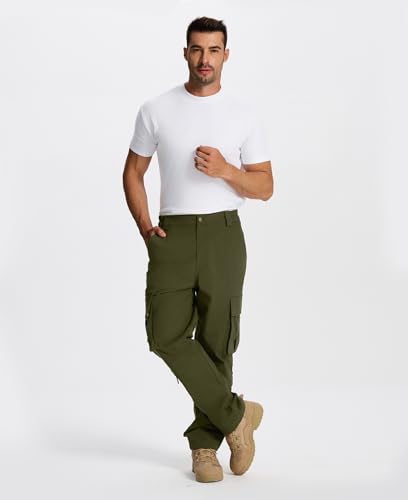 Susclude Cargo Pants for Men - Heavy Duty Stretch Tactical Pants Durability Ripstop Hiking Pants with 8 Pockets2