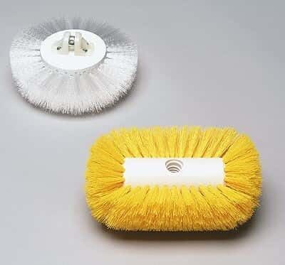 Oval Tank Brush, X-Shaped Nylon bristles, Yellow, 9"W x 5-1/2" Diameter