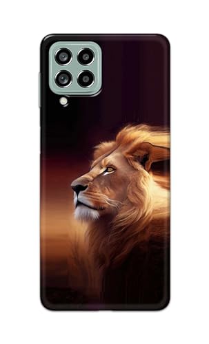 Image of PRINTFIDAA Plastic Printed Hard Back Cover Case For Samsung Galaxy M53 5G Back Cover (Danger Lion) -112, Multi