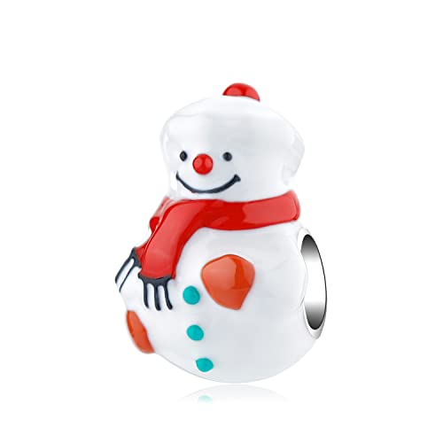 Breloque bonhomme de neige Noël en argent pour sublimer votre style