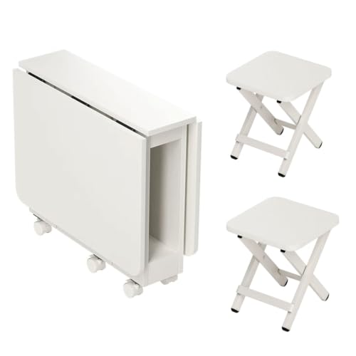 Mesas de centro plegables con sillas para comedor y salon pequeño 2