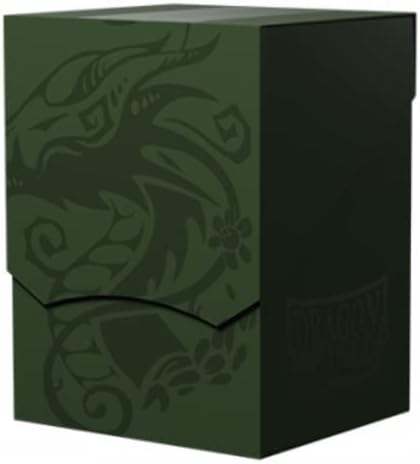 Caja de cartas Dragon Shield, cubierta de cubierta, verde bosquenegro, duradera y resistente, almacenamiento de tarjetas OCG, compatible con Pokemon