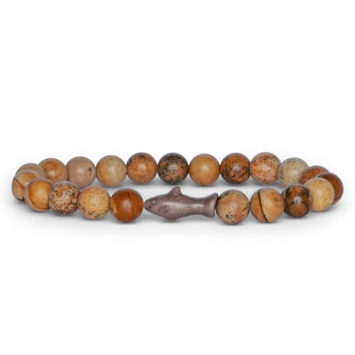 Fahlo Shark Tracking Bracelet Track a Real Sharks Journey Supports Wildlife Conservation Elastic One Size Fits Most on Interactive Mobile App Map Unisex Ocean Conservation Gift (Dune)