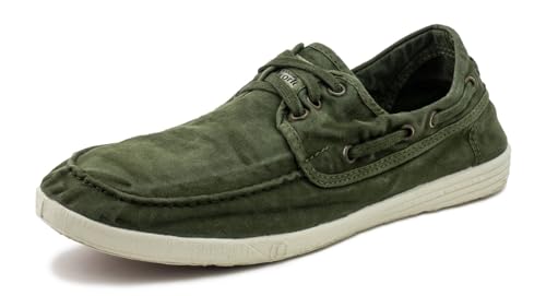 Natural World Eco Nauticos Hombre | 303e Old Elbrus | Zapatos Verano | Calzado Sostenible y Casual (Kaki, 43)