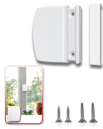 Howdah Balkontürgriff Außen Weiß, Türgriff Balkontür Außen Vielseitiger Kunststoff Türgriff, Terrassentürgriff mit verdeckter Verschraubung incl. Montagematerial