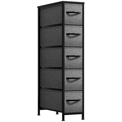 Sorbus 5-Drawer Narrow Dresser for Bedroom (Black) - image 8