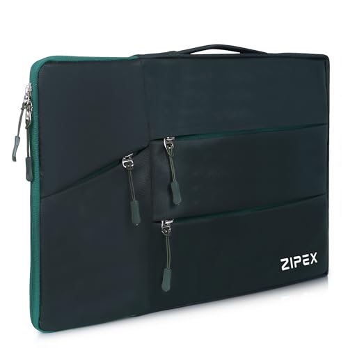 Image of Phantom Dark Green 16-15 .6 Inch Laptop Sleeve Bag with Handle | Laptop Case | for All 16 Inch Laptops | Waterproof Laptop Sleeve /Cover | Soft Inner Layer