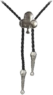 Peltro Club Collana Western Cowboy Cravatta Bola Bolo Tie codeFT21 linea unisex dancing cowboy Wild West club carte gioco d'azzardo