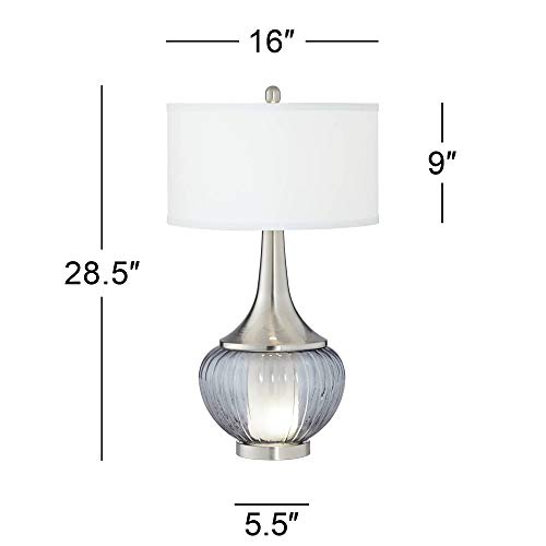 Lámpara de mesa 360 Lighting Courtney 28.5" vidrio ahumado miniatura 4