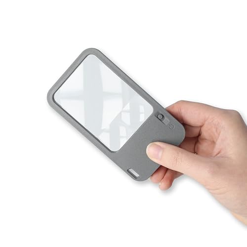 Carson Multi-Power LED Lighted Pocket Magnifier (PM-33), Gray