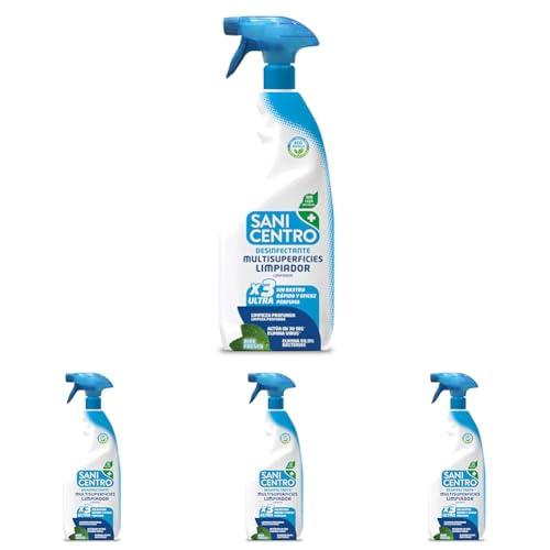 Sanicentro Multidesinfección Spray - 750 ml (Paquete de 4)