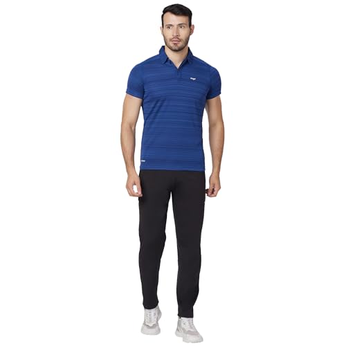 Image of berge' Mens Polyester Dry Fit Collar Wave Stripe Polo Tshirts for Men, Quick Drying & Breathable Fabric, Gym Wear & Workout Tees|Collar Tshirt for Men|Slim Fit Half Sleeve Tshirt|Polo Neck Tshirts