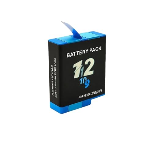 Batterie pour GoPro Hero 12 11 10 9 lot de 3 accus de remplacement 2000mAh pour caméra
