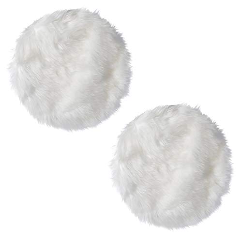 FineHome 2 Stück Fellimitat Dekofell Deko Fell-LäuferKunstfell Sitzkissen...