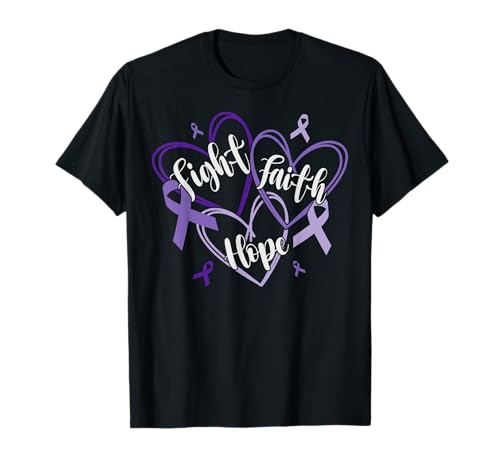Support victims of domestic violence, purple ribbons T-Shirt