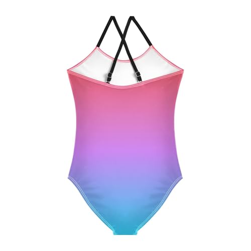 Red Blue Gradient Girls Bathing Suit Swimsuit One Piece Swimsuits Summer Beach Swimwear2