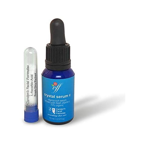 Carolyn's Facial Formulas Crystal Serum C 3-Pack | Vitamin C Serum | Skin Clearing Serum | Made in USA | Organic, Certified Vegan and Cruelty-Free. Unscented.(1 fl oz) Cover