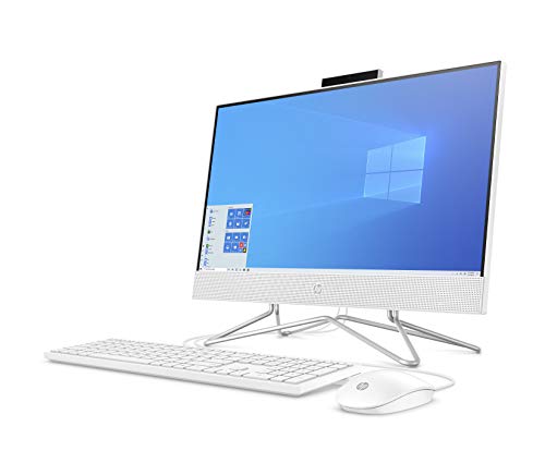 2021 Newest HP 22-inch FHD All-in-One Desktop Computer Dual-Core AMD Athlon Silver 3050U Processor 16GB DDR4 RAM NVMe M.2 256GB SSD DVD WiFi AX BT Webcam Snow White Windows 10 w RE USB3.0 Flash Drive