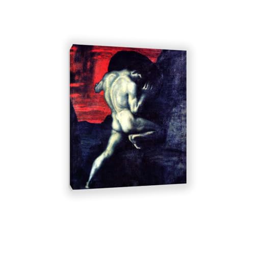 Peinture Franz von Stuck Sisyphe reproduction tableau sur toile de qualite avec cadre