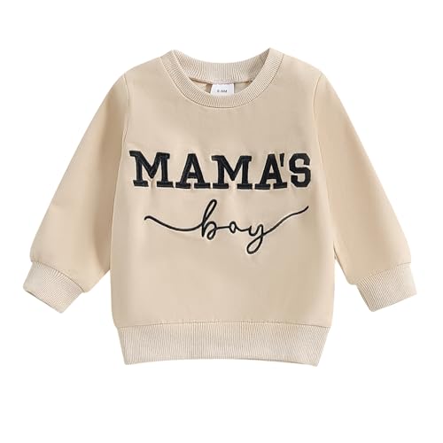 Toddler Baby Boy Fall Clothes Letter Print Long Sleeve Round Neck Sweatshirt Little Kids Pullover Tops