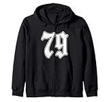 # 79 bianco numero 79 latino sport fan team cholo easy felpa con cappuccio
