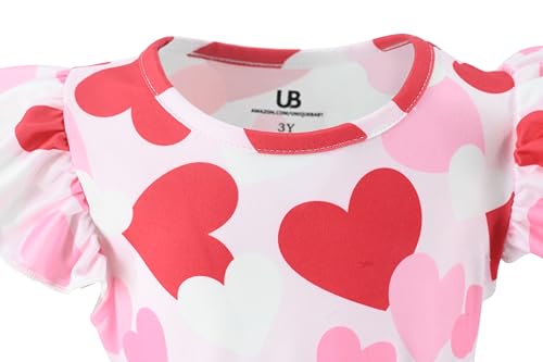 Image of Unique Baby Girls' Short Sleeve Everyday Printed Dresses for Kid and Toddler, Sizes 2T-12Y
