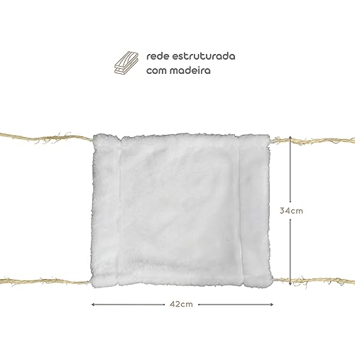 Arranhador Playground Casa Gato Brinquedo Sisal Branco