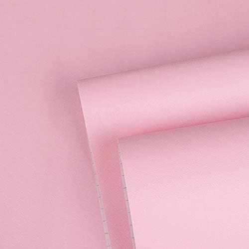 CiCiwind Pink Wallpaper Peel and Stick Wallpaper Pink Contact Paper Solid Color for Girls Self Adhesive Wallpaper Removable Pink Gift Wrapping Paper Vinyl Film Roll 17.7"x78.7"
