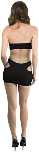 Image of ToBeInStyle Women's Stretch See Through Fishnet Novelty Mini Rave Party Dress
