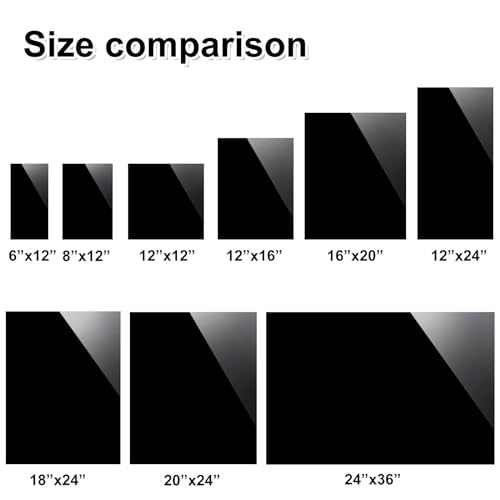 Image of KINLINK 24x36 Plexiglass Sheets 1 /8 inch Thick - 3mm Black Cast Acrylic Sheet, Plastic Board Polycarbonate Sheet for DIY Project, Craft, Table Top, Acrylic Sign and Wedding Invitation 1 Pack