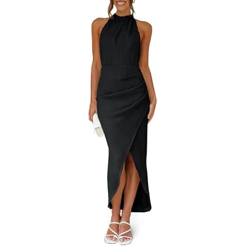 Fisoew Women's Halter Neck Dress Cover
