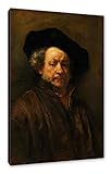 Rembrandt van Rijn - Selbstportrait II als Leinwandbild / Größe: 120x80 cm / Wandbild / Kunstdruck / fertig bespannt