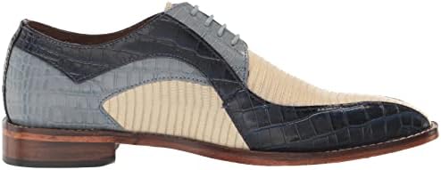 Stacy Adams Men's Turano Bike Toe Oxford, Dark Blue Multi, 11 | Image 5
