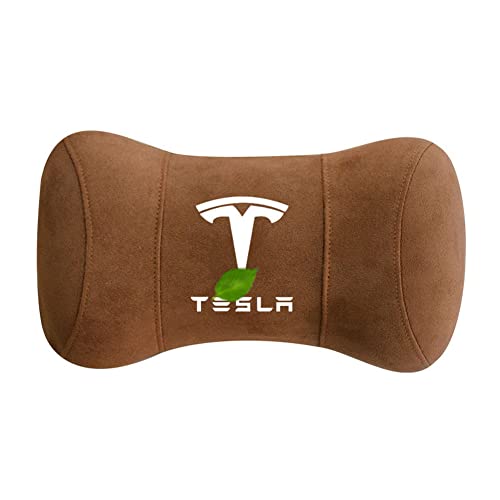 Autositz Kopfstütze Nackenkissen für Tesla Model 3 S X Y, Weich Gemütlich Nackenkopfstütze Kissen Schützen Hals Entspannen für Reise Schlafkissen Cover